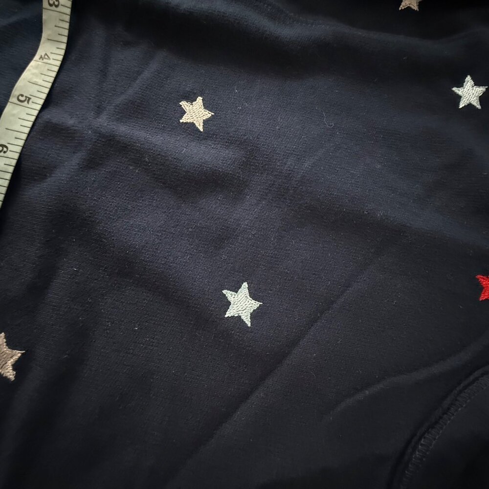 Trixxi Navy Star Print Cropped Sweatshirt & Drawstring Shorts Set M - Picture 11 of 11